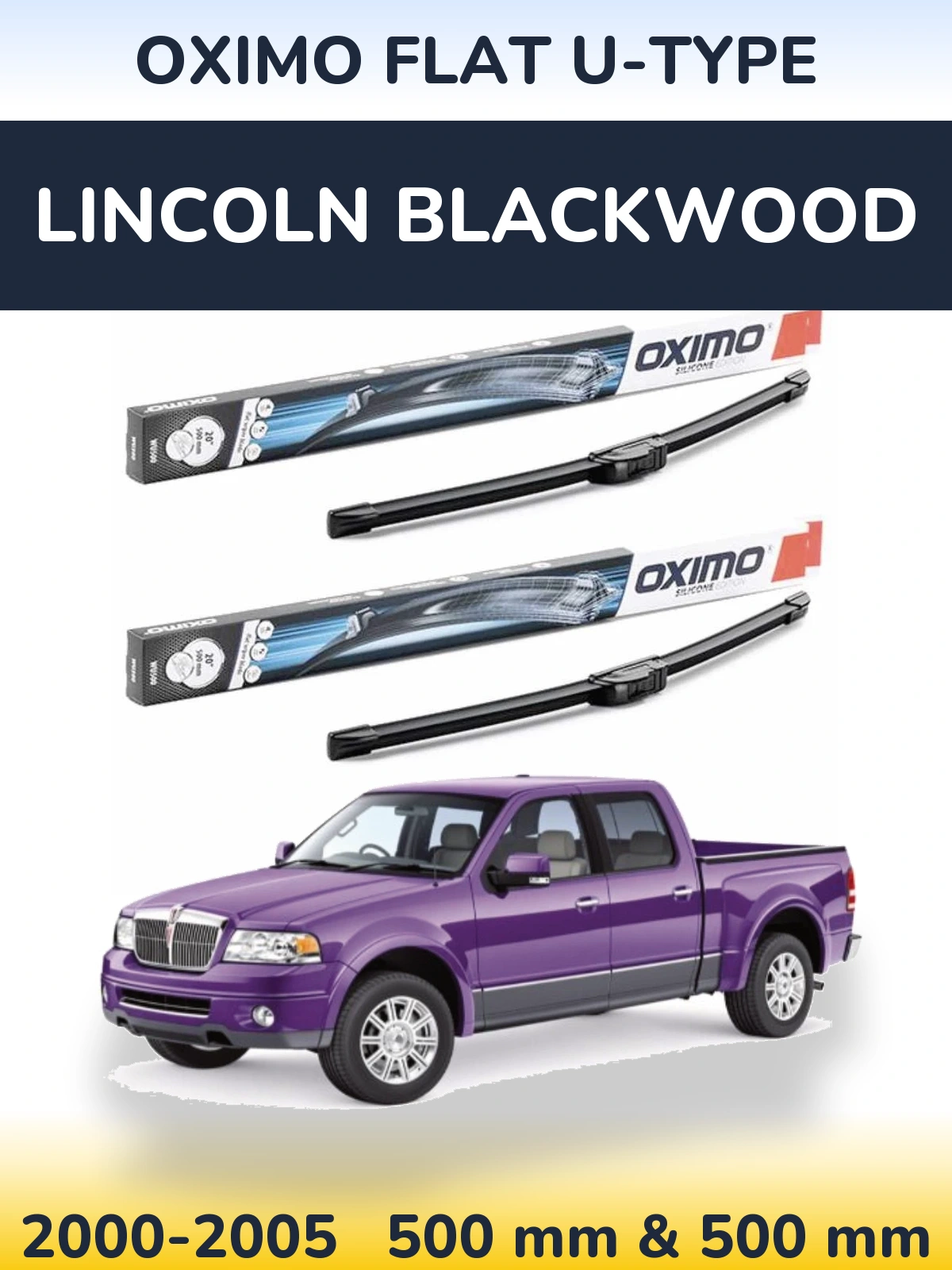 Torkarblad Oximo Flat U-type för Lincoln Blackwood