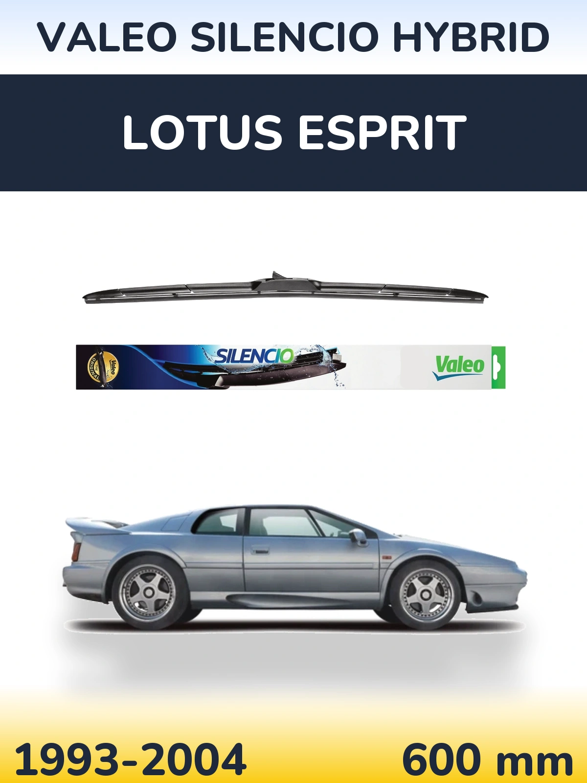 Torkarblad Valeo Silencio Hybrid för Lotus Esprit