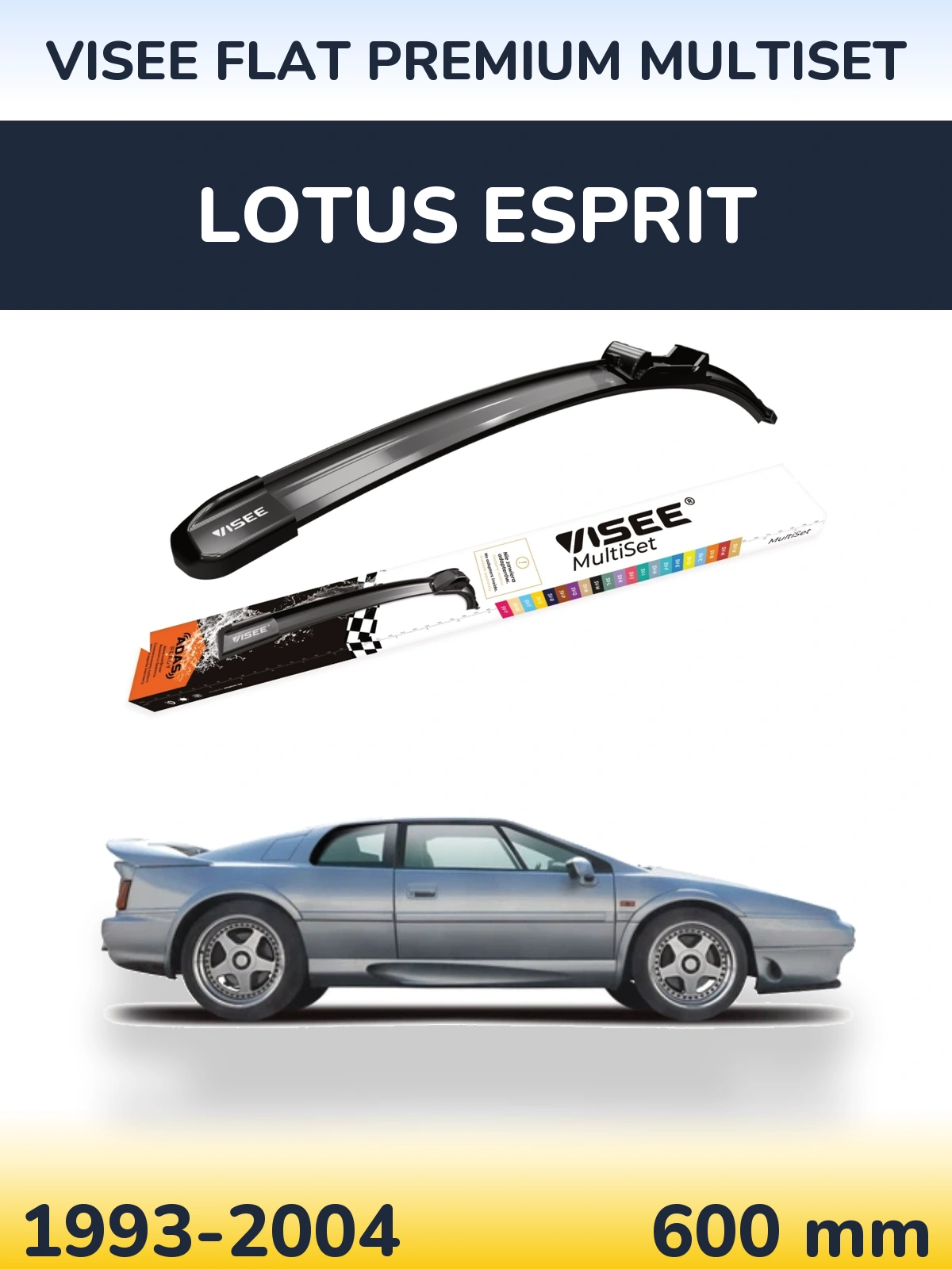 Torkarblad VISEE FLAT PREMIUM MultiSet för Lotus Esprit