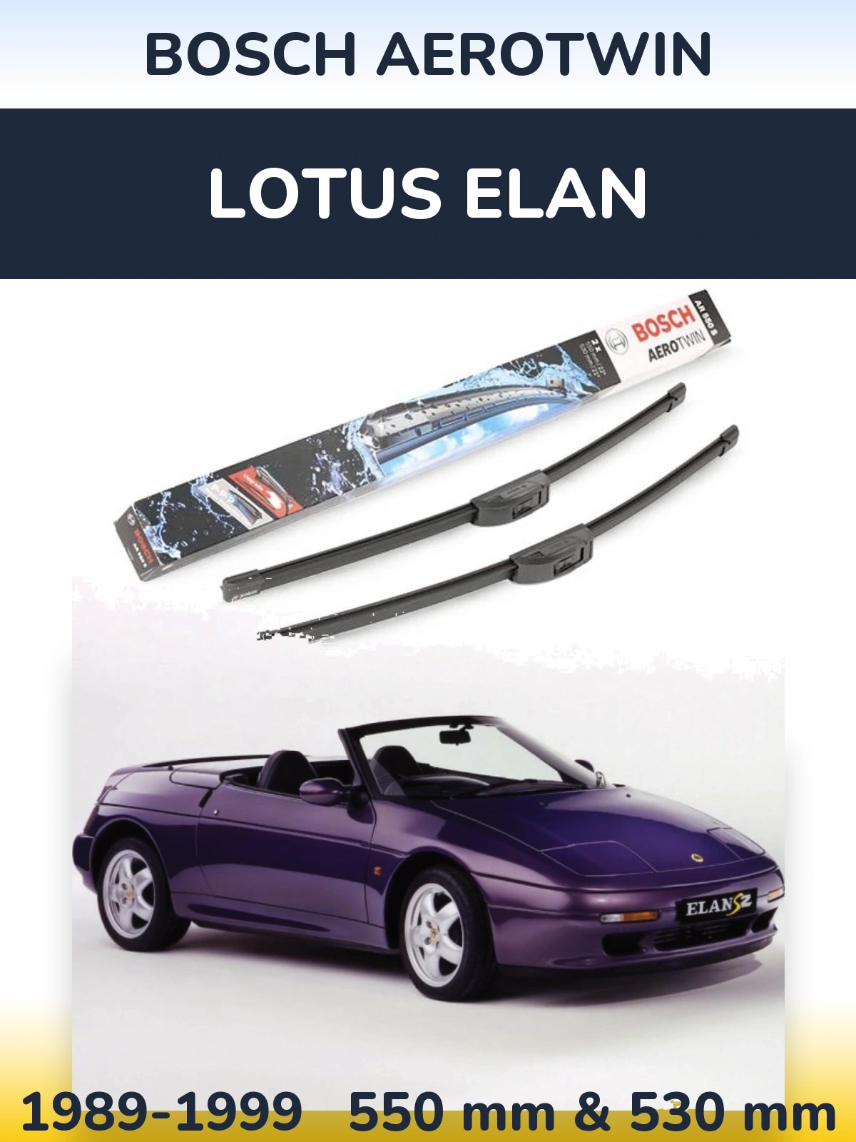 Torkarblad BOSCH AeroTwin för Lotus Elan