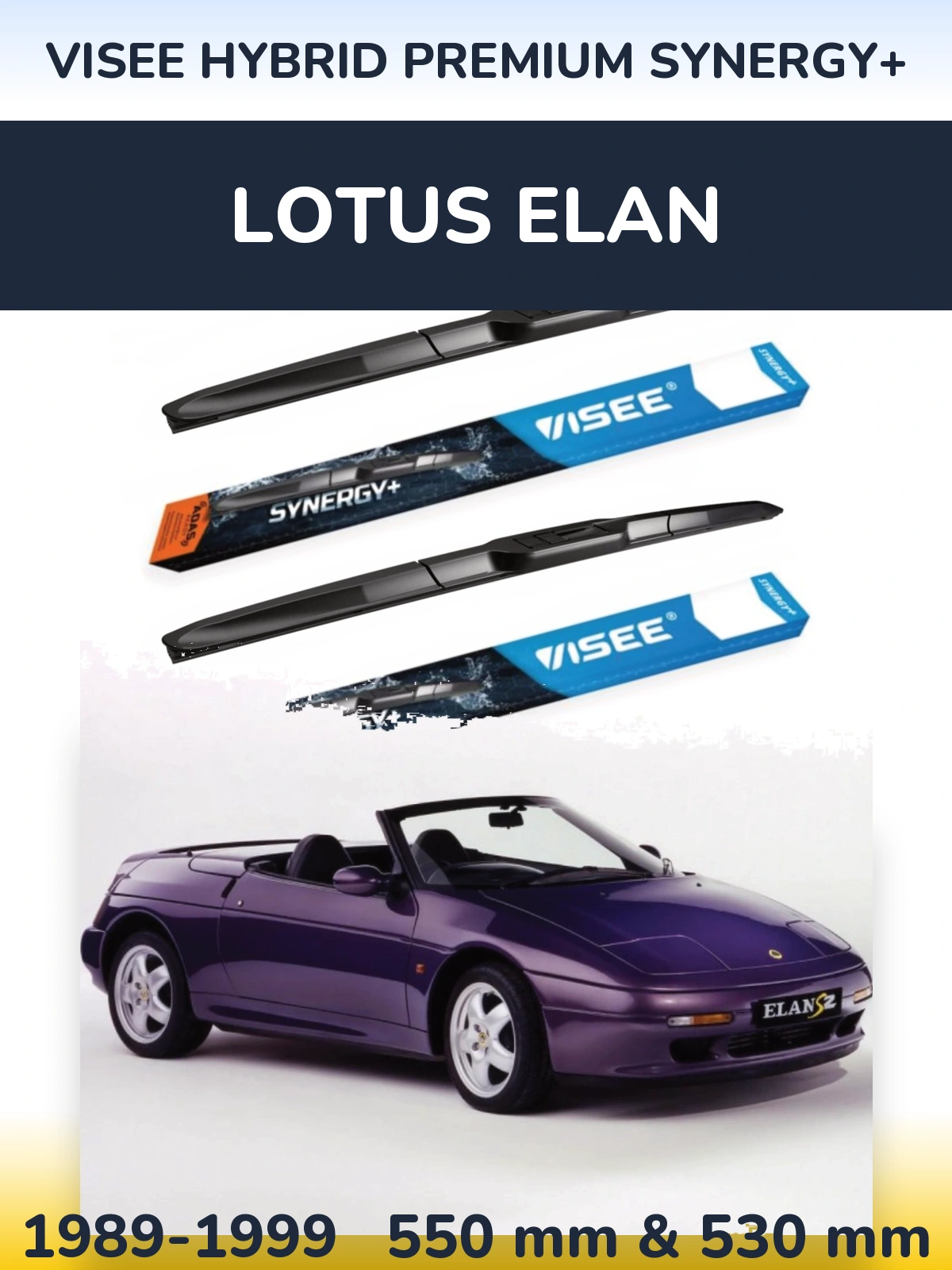 Torkarblad VISEE HYBRID PREMIUM SYNERGY+ för Lotus Elan