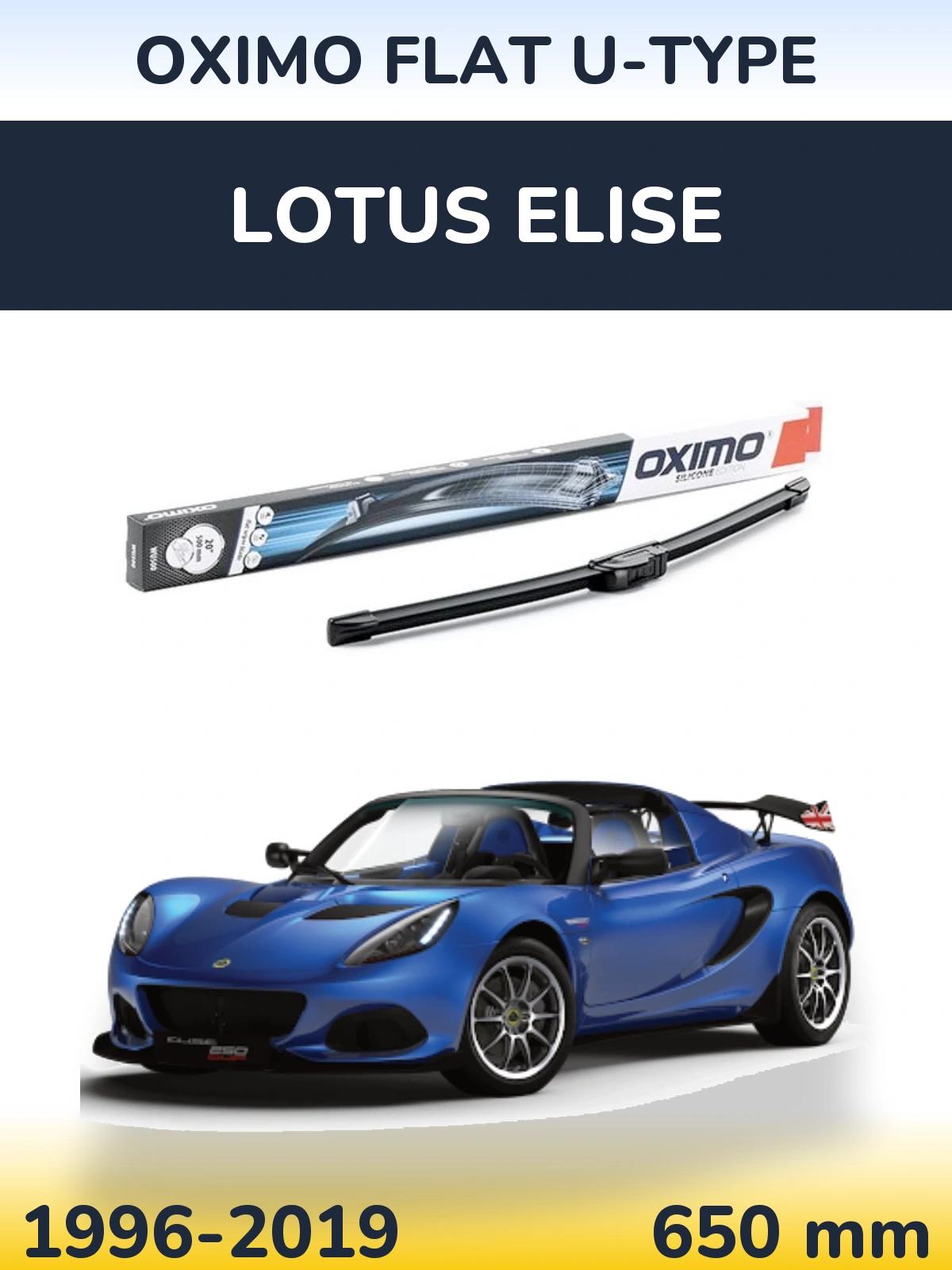 Torkarblad Oximo Flat U-type för Lotus Elise