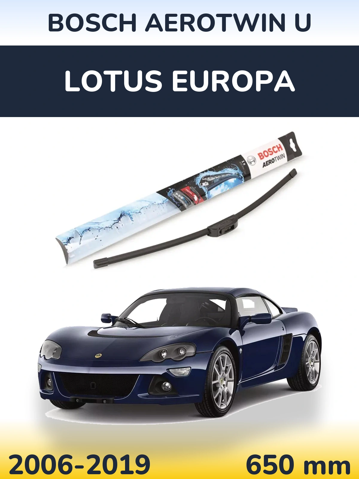 Torkarblad BOSCH AeroTwin U för Lotus Europa