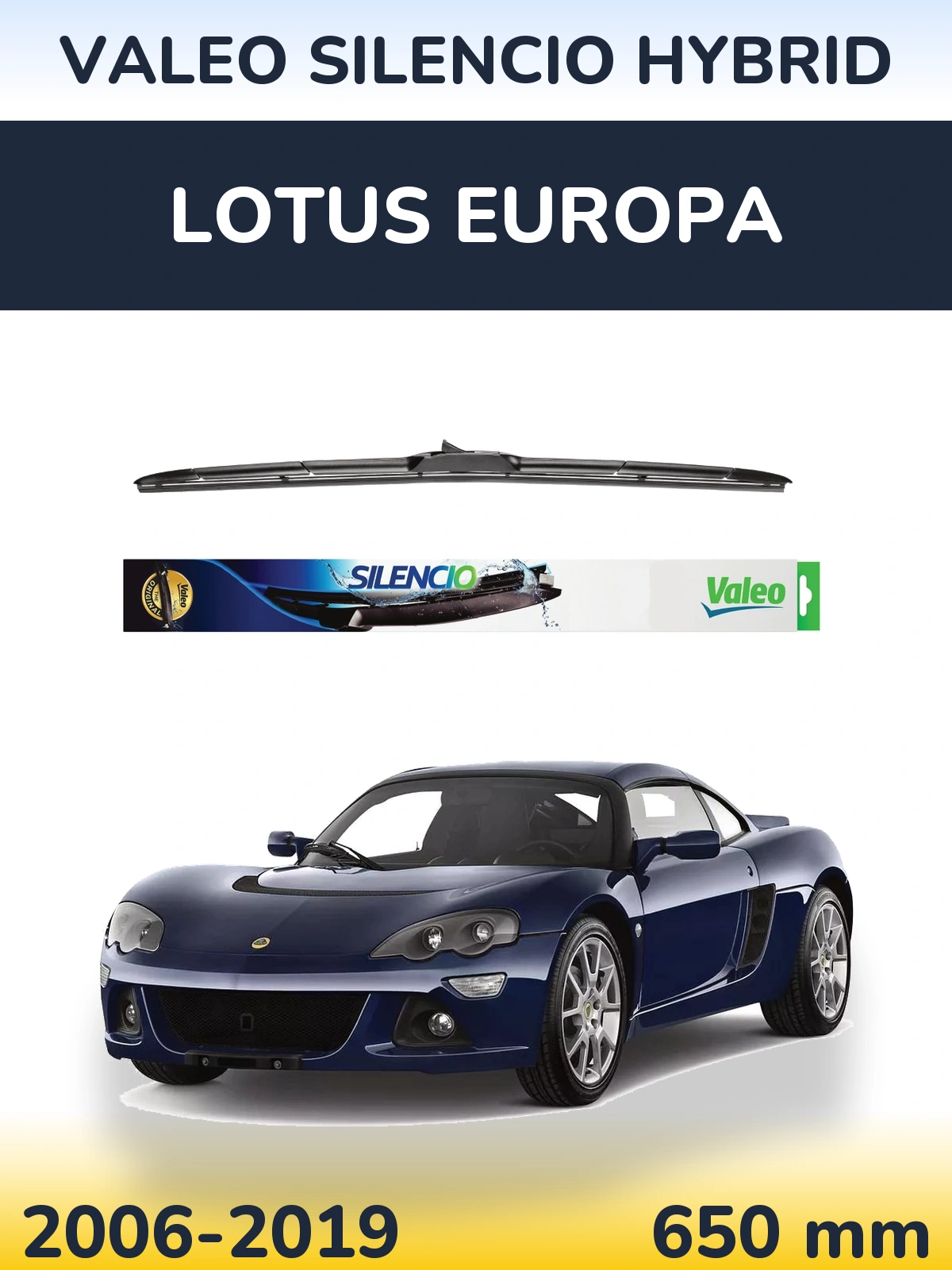 Torkarblad Valeo Silencio Hybrid för Lotus Europa