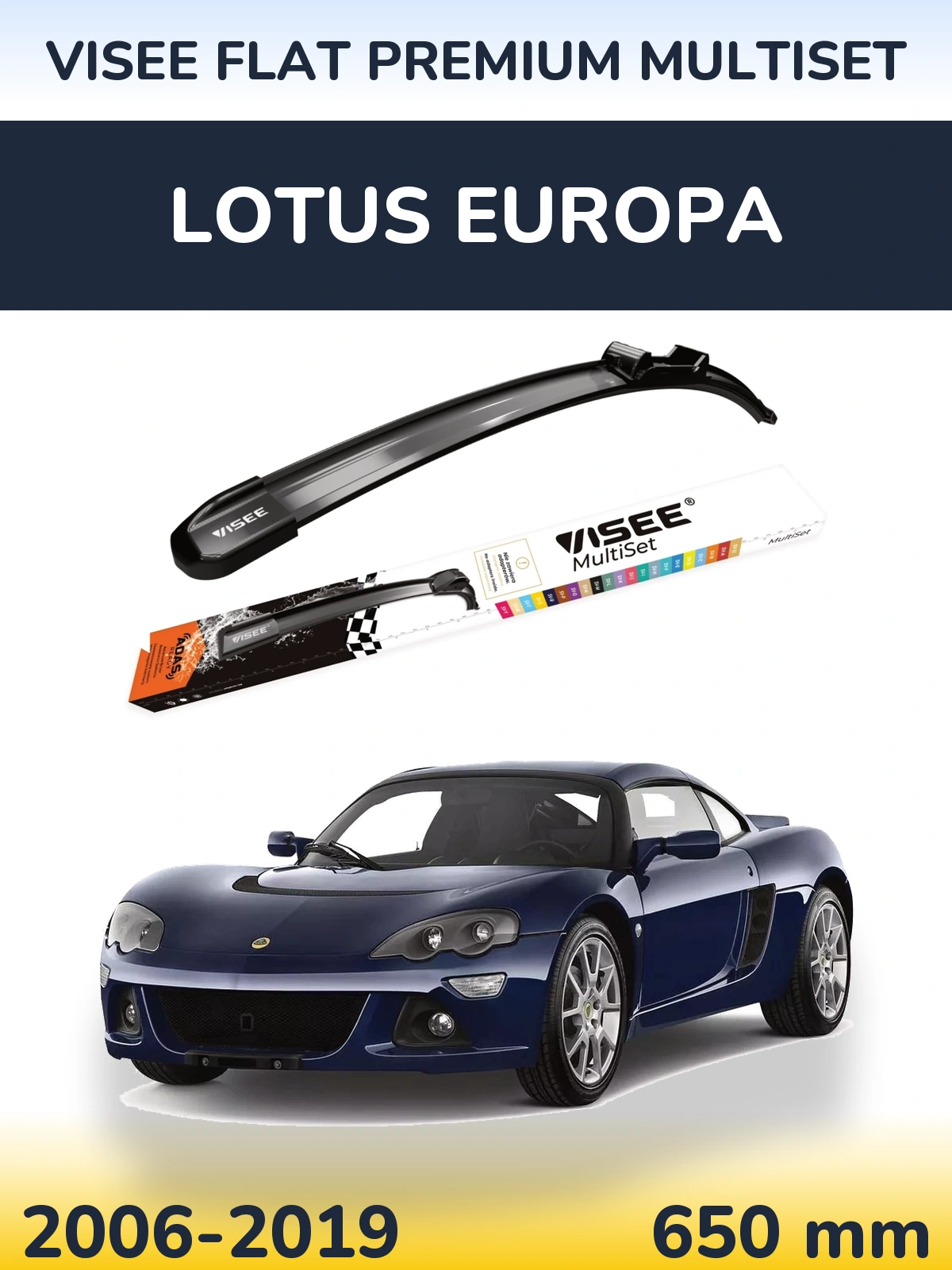 Torkarblad VISEE FLAT PREMIUM MultiSet för Lotus Europa