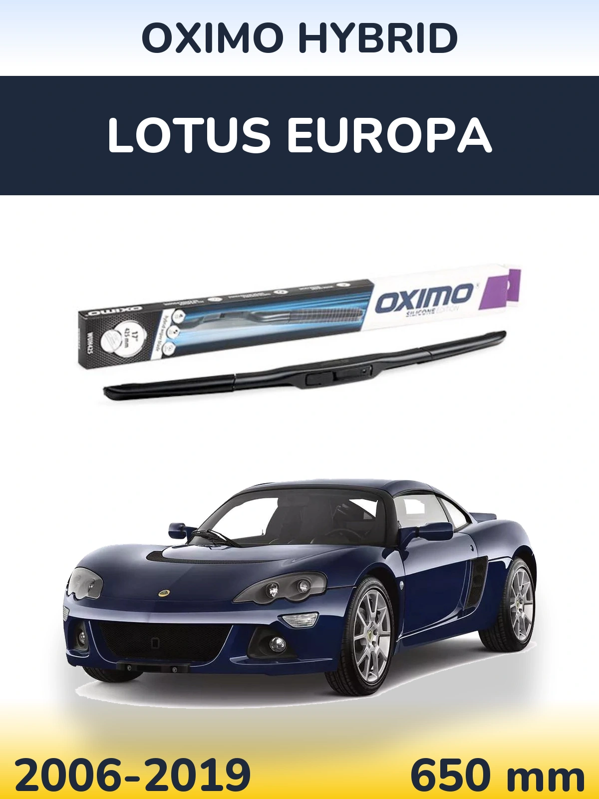 Torkarblad Oximo Hybrid för Lotus Europa
