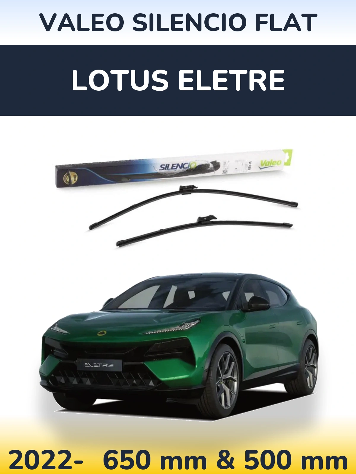 Torkarblad Valeo Silencio Flat för Lotus Eletre