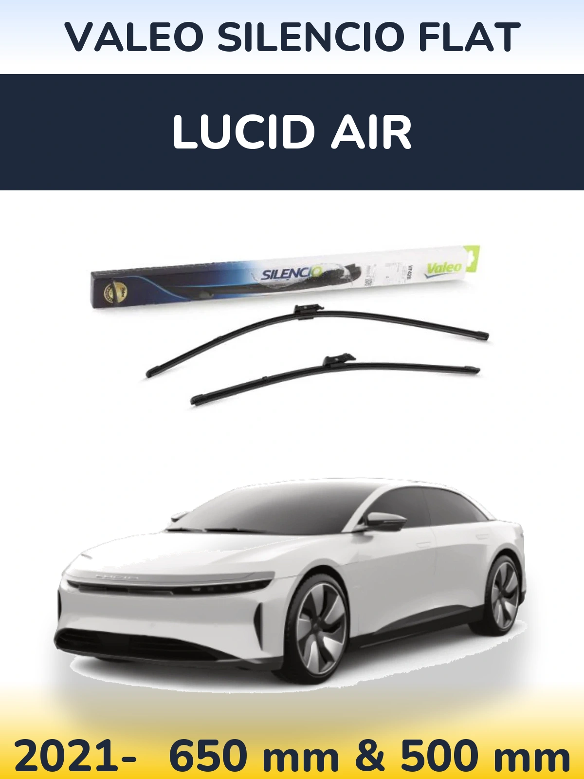 Torkarblad Valeo Silencio Flat för Lucid Air