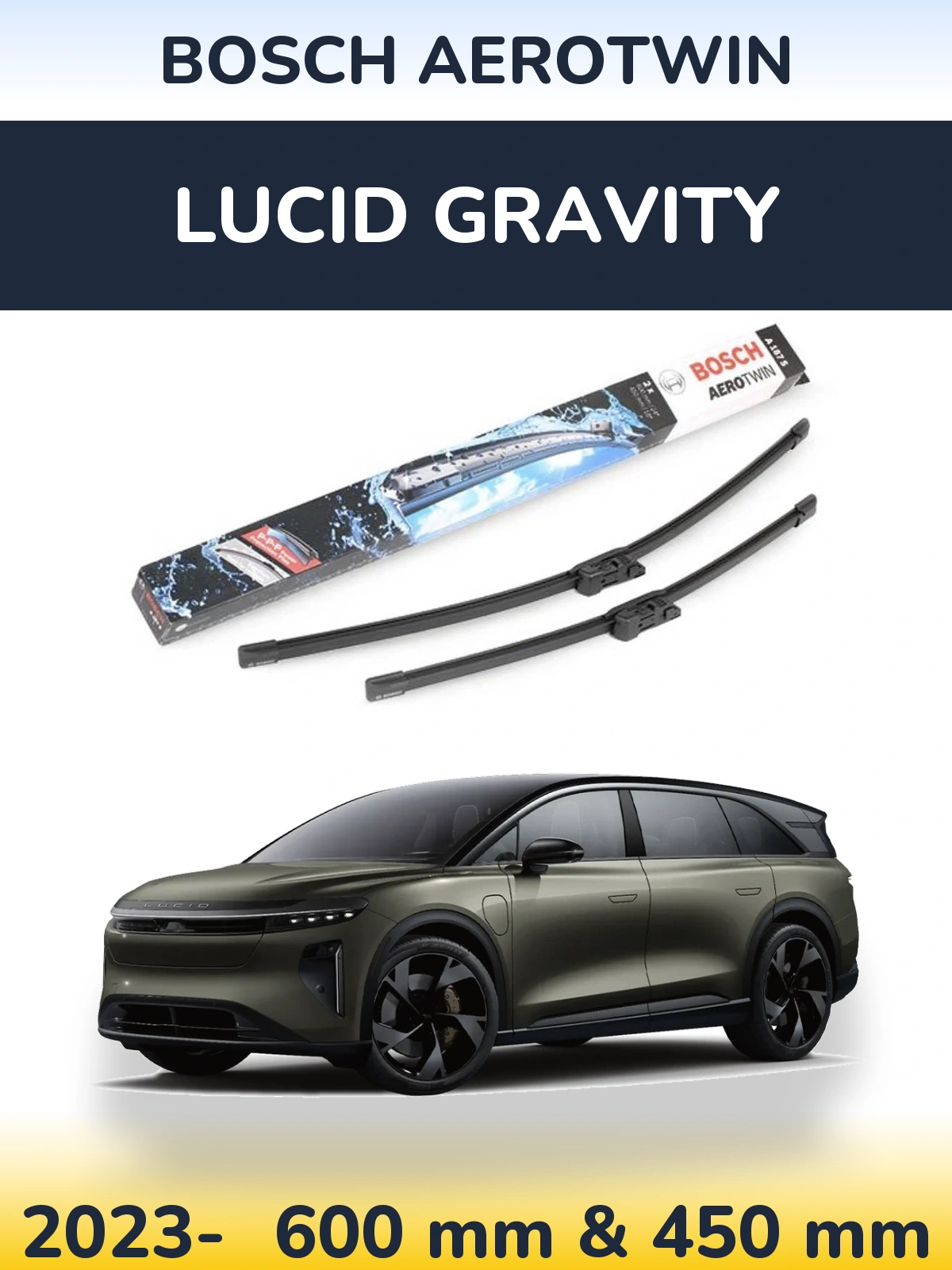 Torkarblad BOSCH AeroTwin för Lucid Gravity
