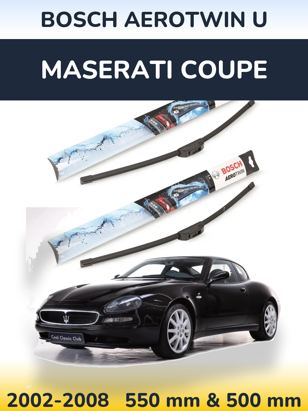 Torkarblad BOSCH AeroTwin U för Maserati Coupe