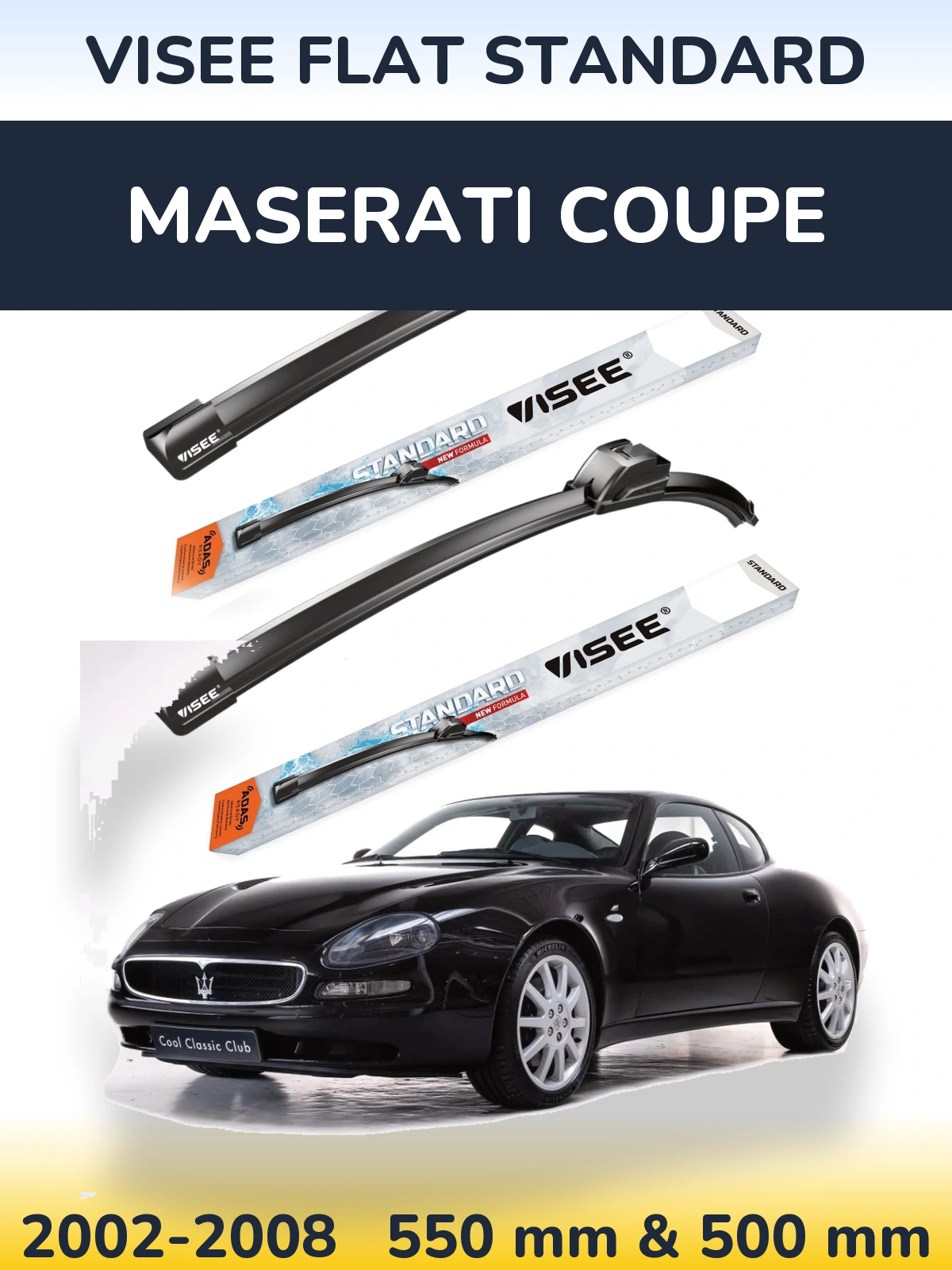 Torkarblad VISEE FLAT STANDARD för Maserati Coupe