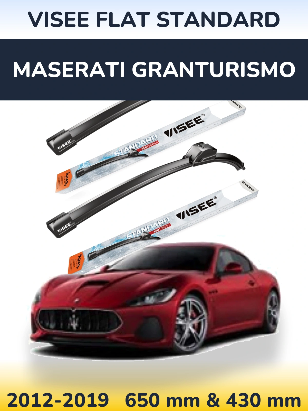 Torkarblad VISEE FLAT STANDARD för Maserati GranTurismo