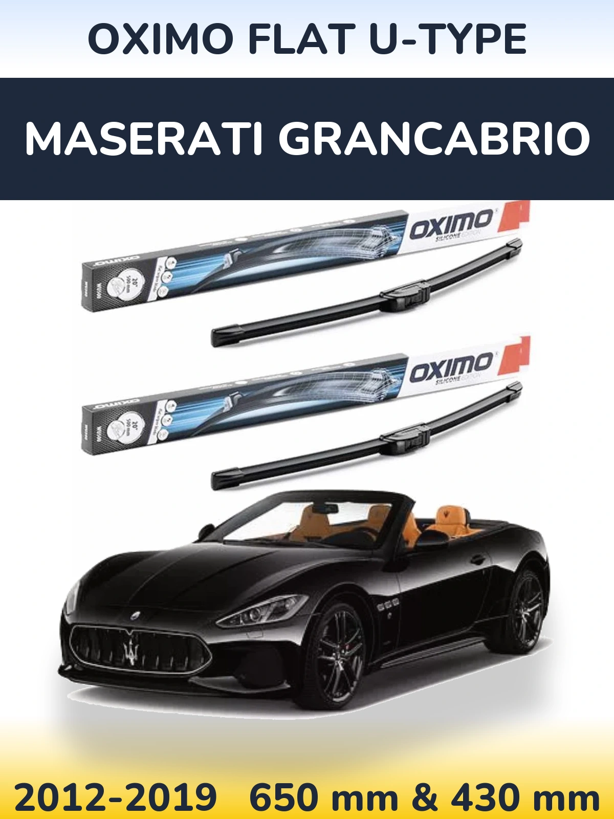 Torkarblad Oximo Flat U-type för Maserati GranCabrio