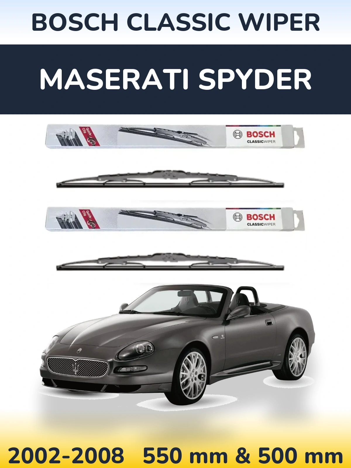 Torkarblad BOSCH Classic Wiper för Maserati Spyder