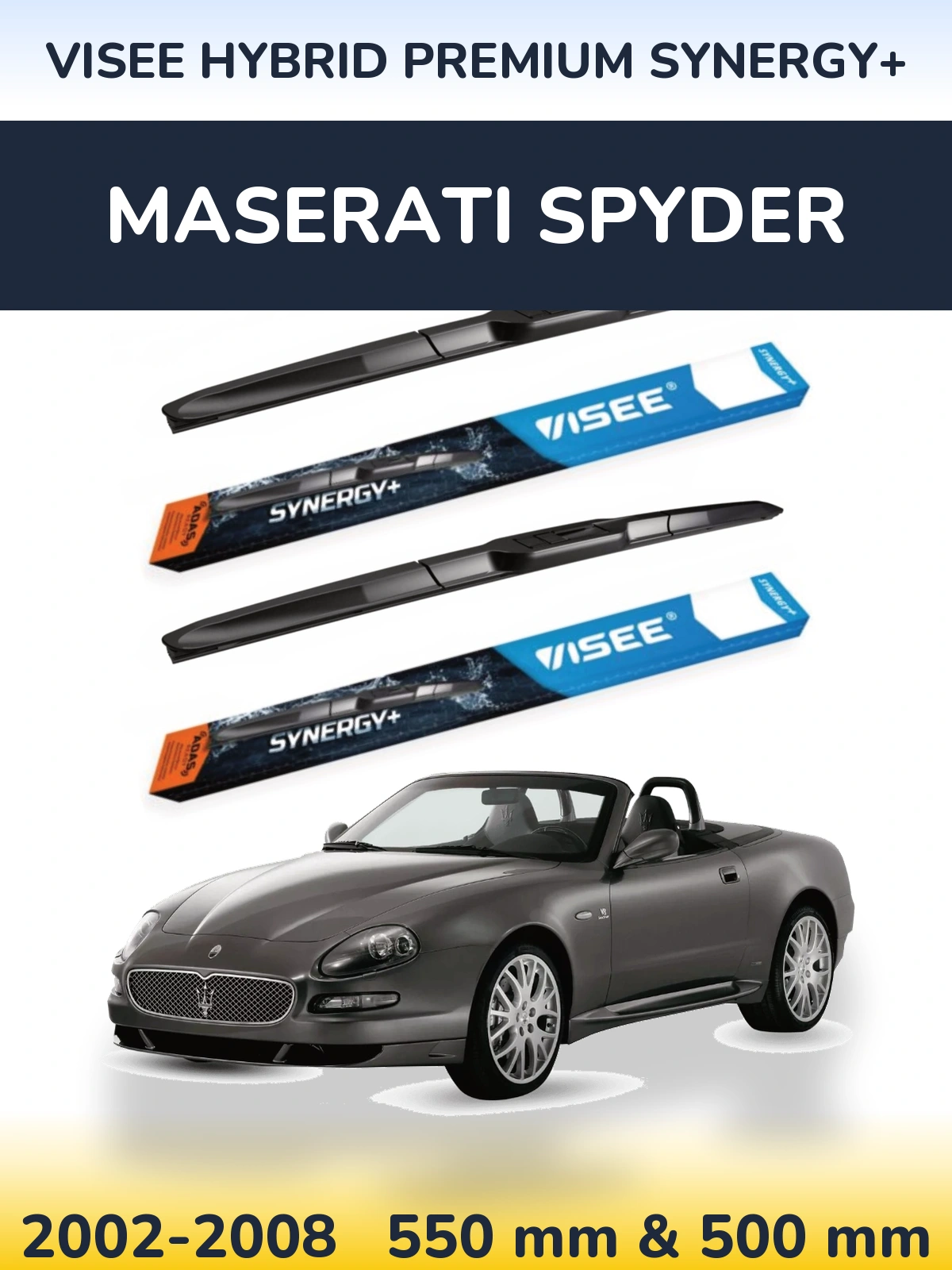 Torkarblad VISEE HYBRID PREMIUM SYNERGY+ för Maserati Spyder