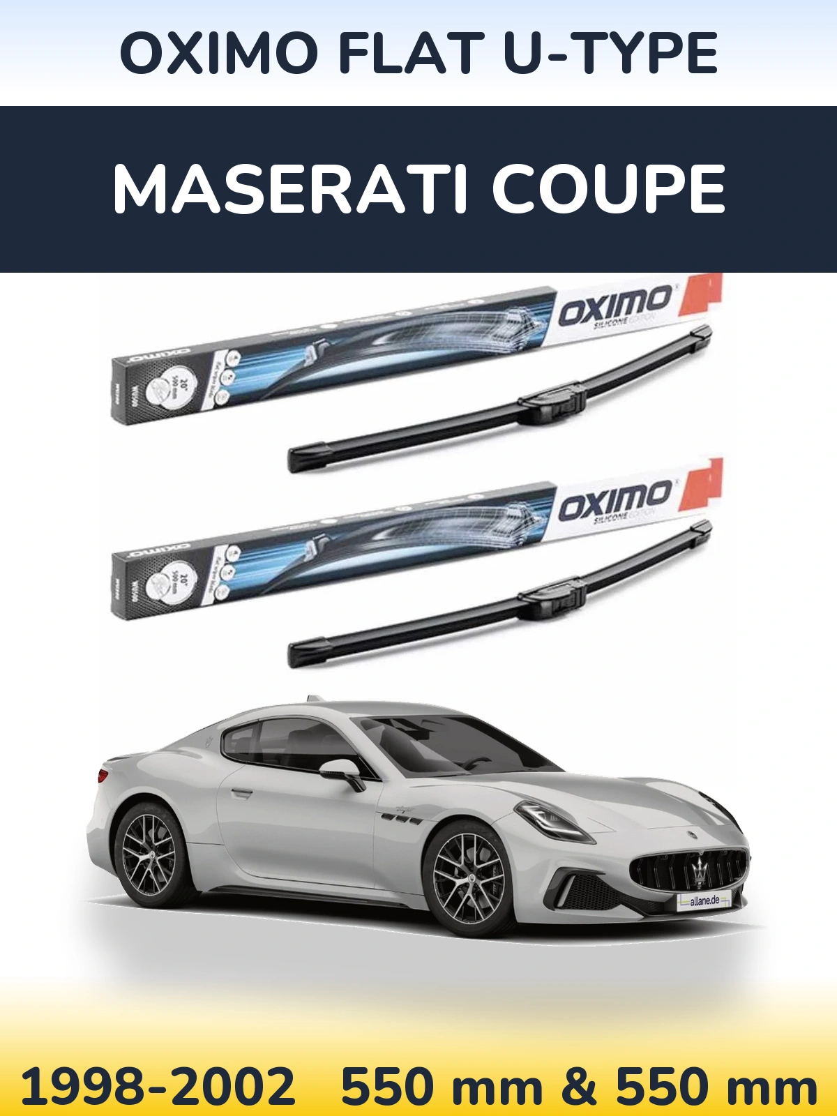 Torkarblad Oximo Flat U-type för Maserati Coupe