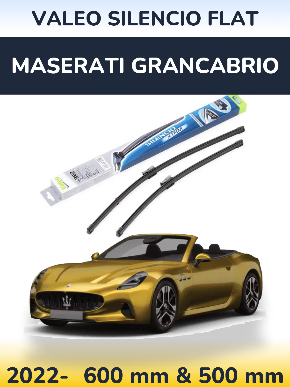 Torkarblad Valeo Silencio Flat för Maserati GranCabrio