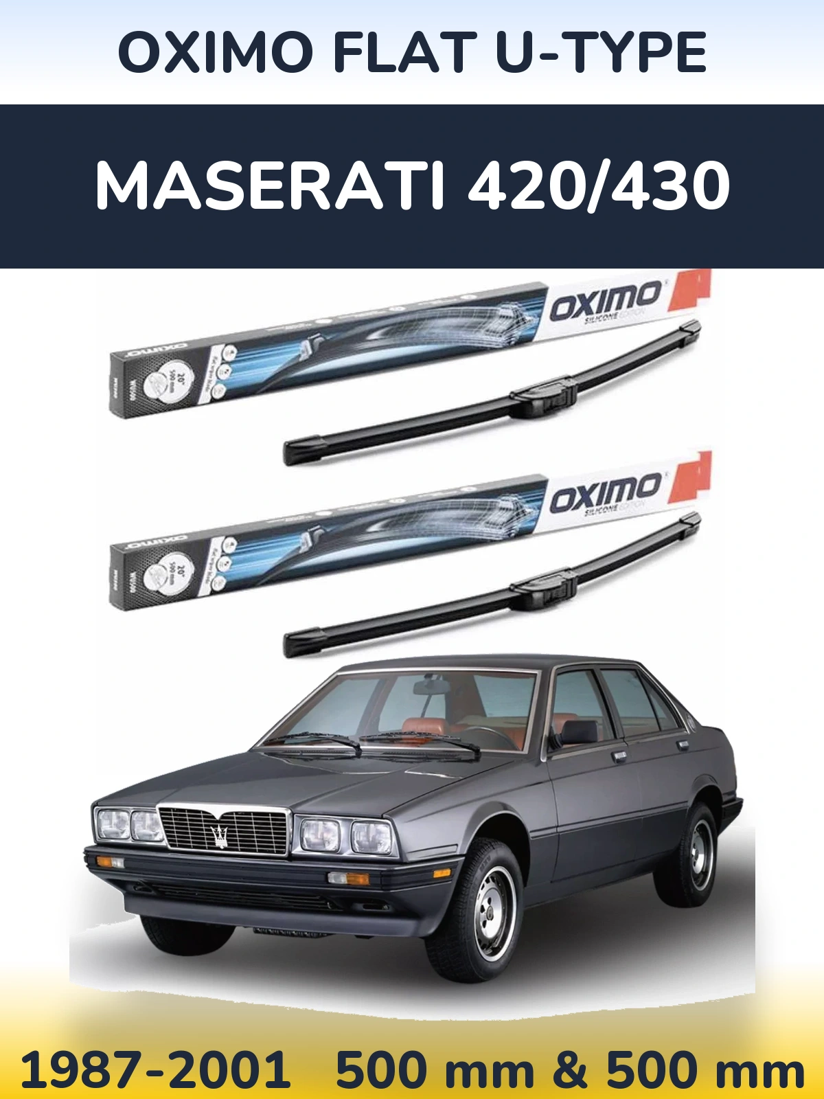 Torkarblad Oximo Flat U-type för Maserati 420/430