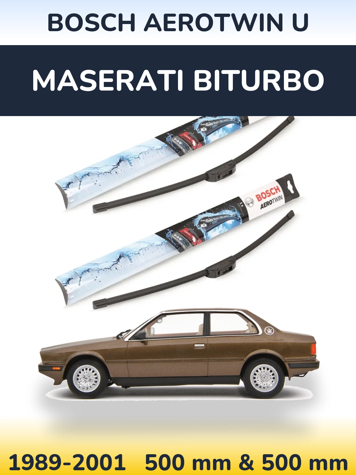 Torkarblad BOSCH AeroTwin U för Maserati Biturbo