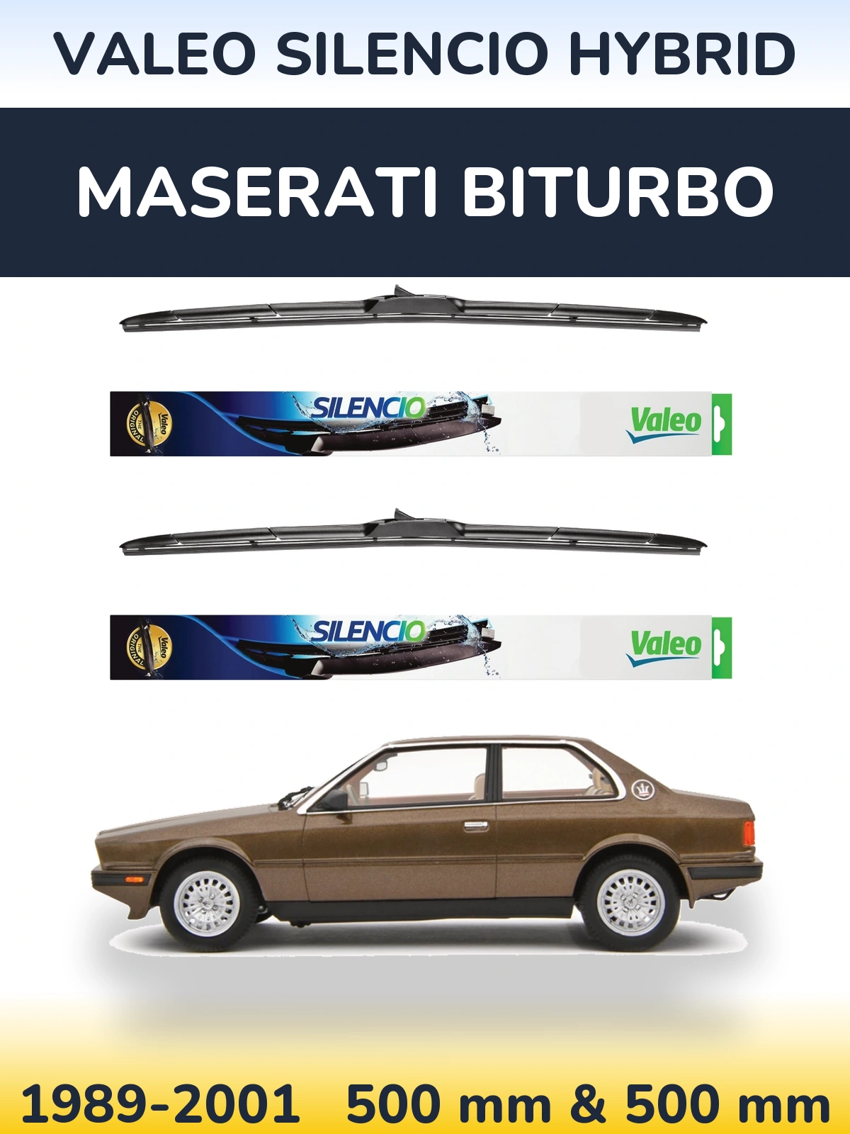 Torkarblad Valeo Silencio Hybrid för Maserati Biturbo