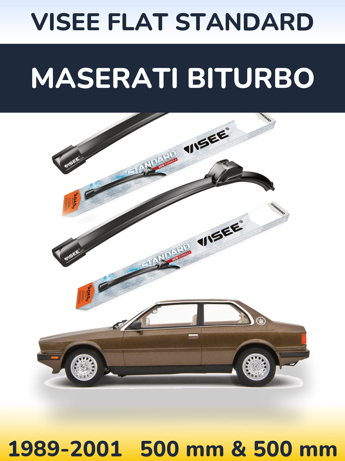 Torkarblad VISEE FLAT STANDARD för Maserati Biturbo