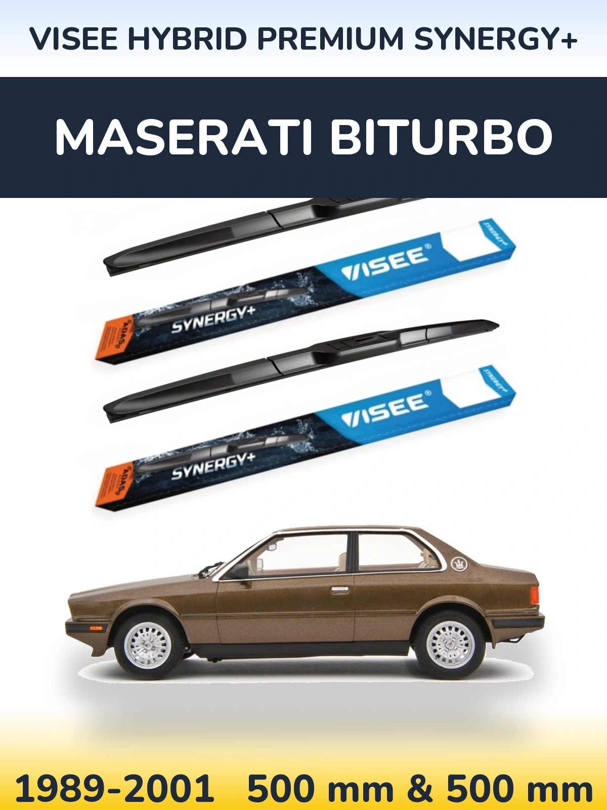 Torkarblad VISEE HYBRID PREMIUM SYNERGY+ för Maserati Biturbo