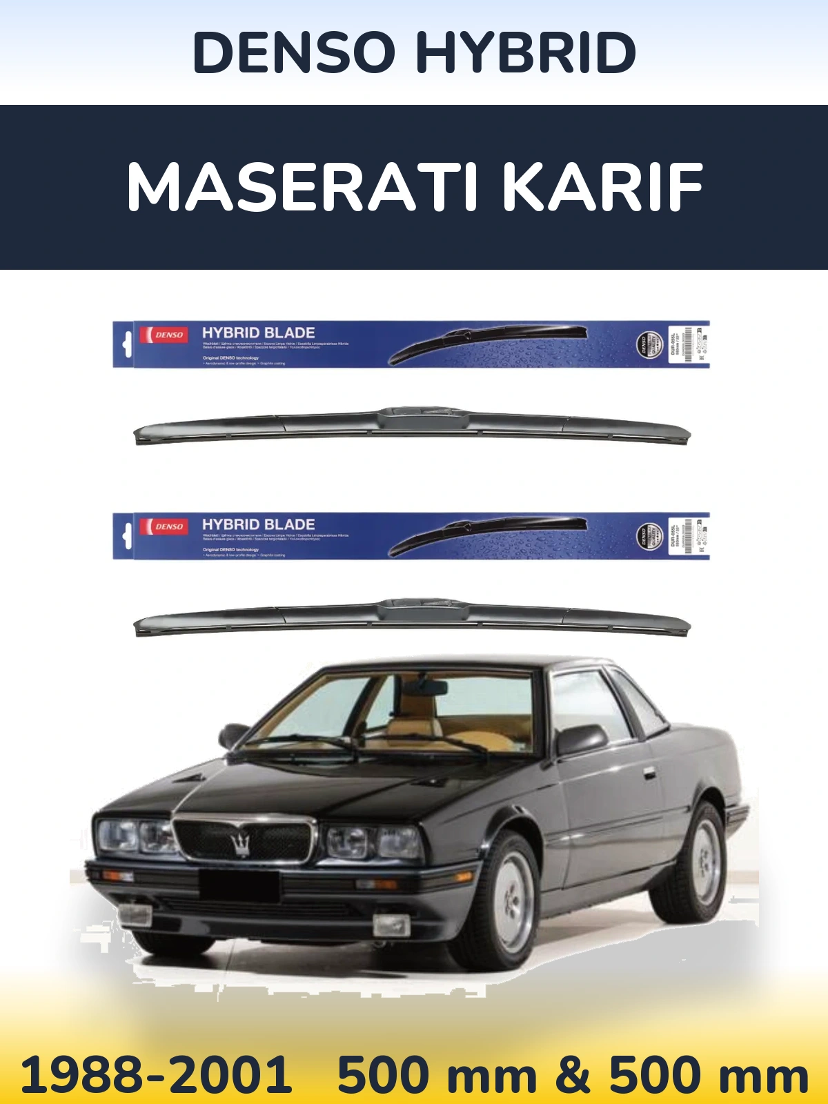 Torkarblad Denso Hybrid för Maserati Karif