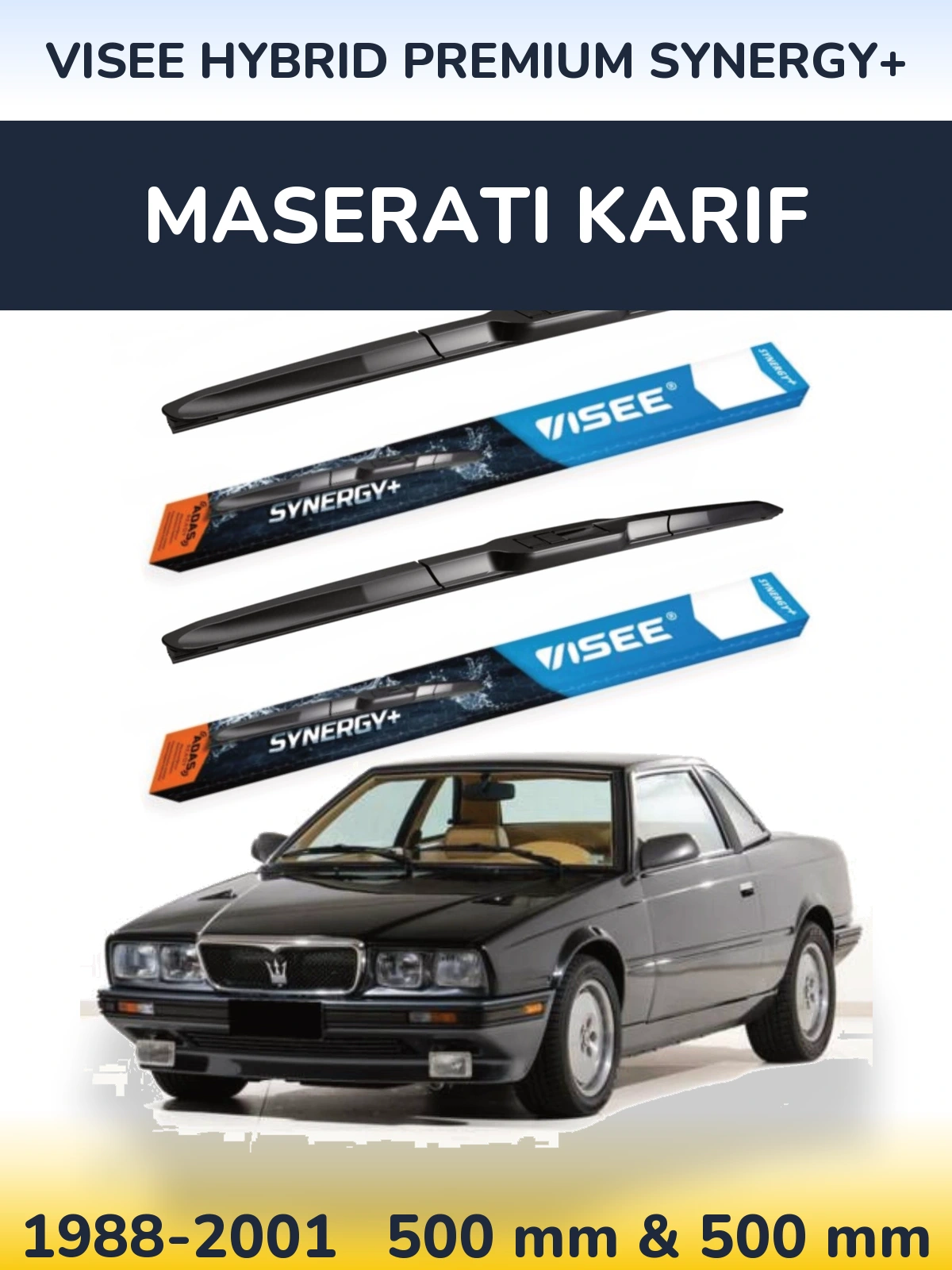 Torkarblad VISEE HYBRID PREMIUM SYNERGY+ för Maserati Karif