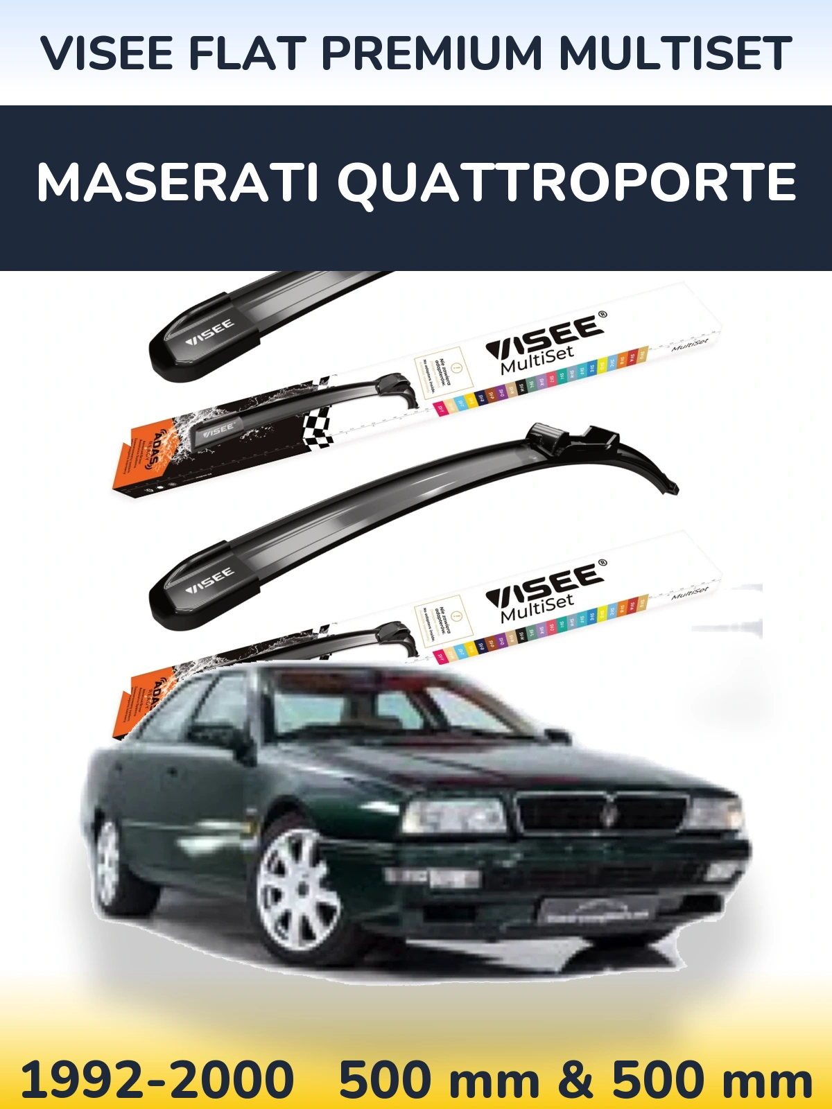 Torkarblad VISEE FLAT PREMIUM MultiSet för Maserati Quattroporte