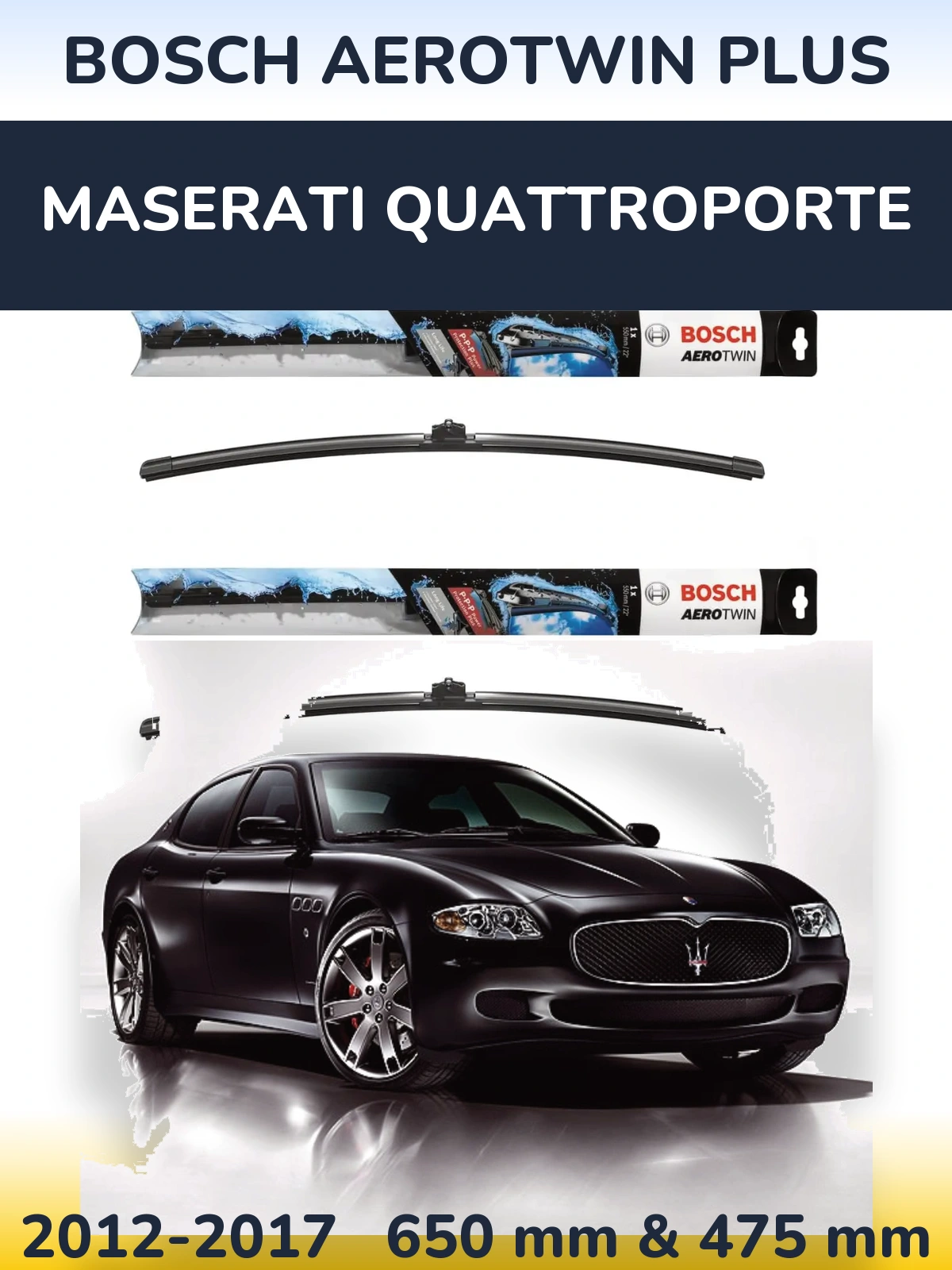 Torkarblad BOSCH AeroTwin Plus för Maserati Quattroporte