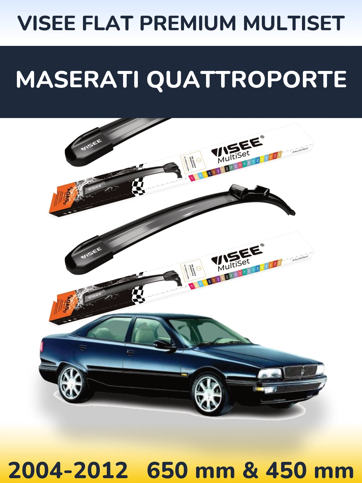Torkarblad VISEE FLAT PREMIUM MultiSet för Maserati Quattroporte