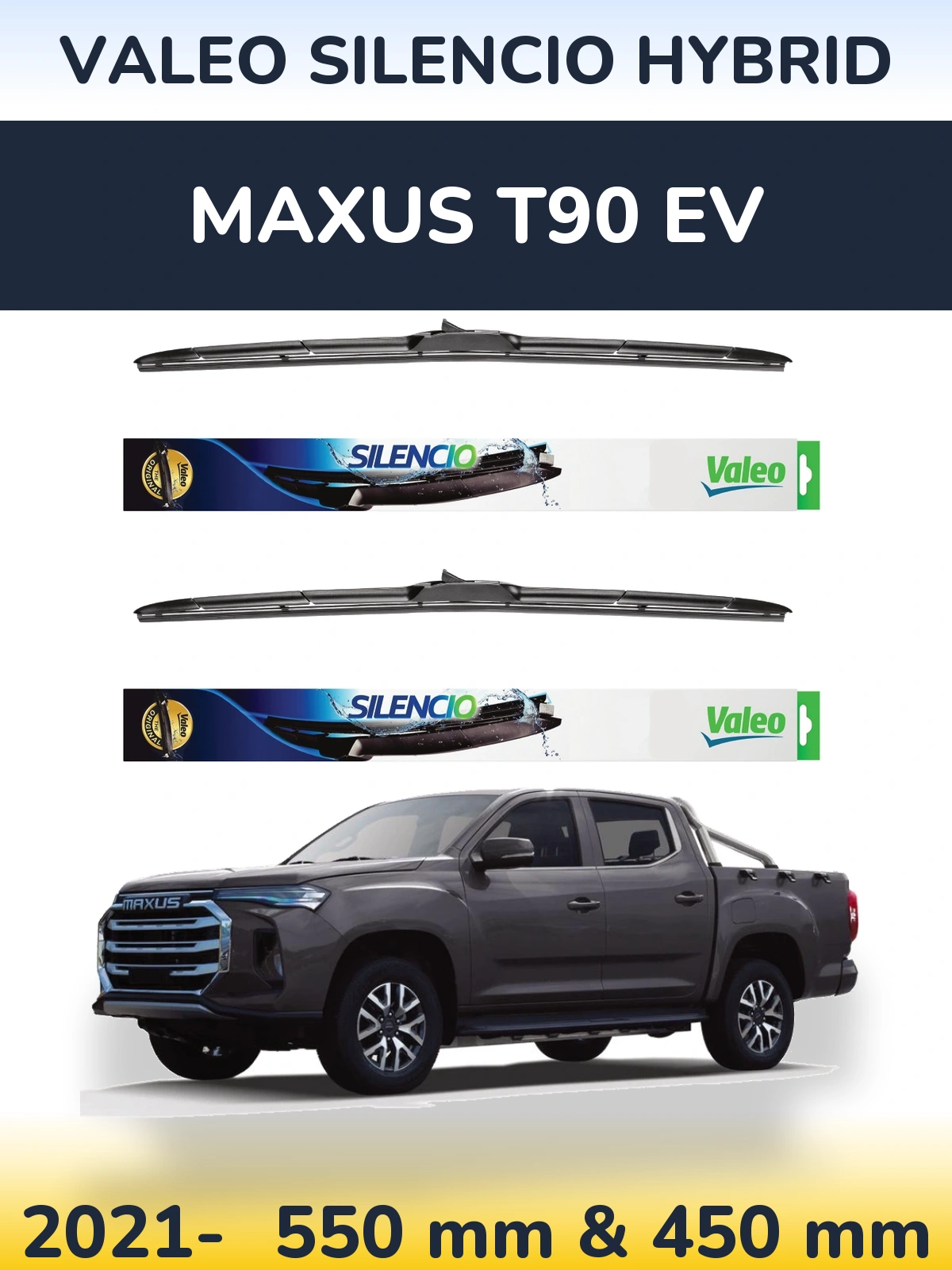 Torkarblad Valeo Silencio Hybrid för Maxus T90 EV
