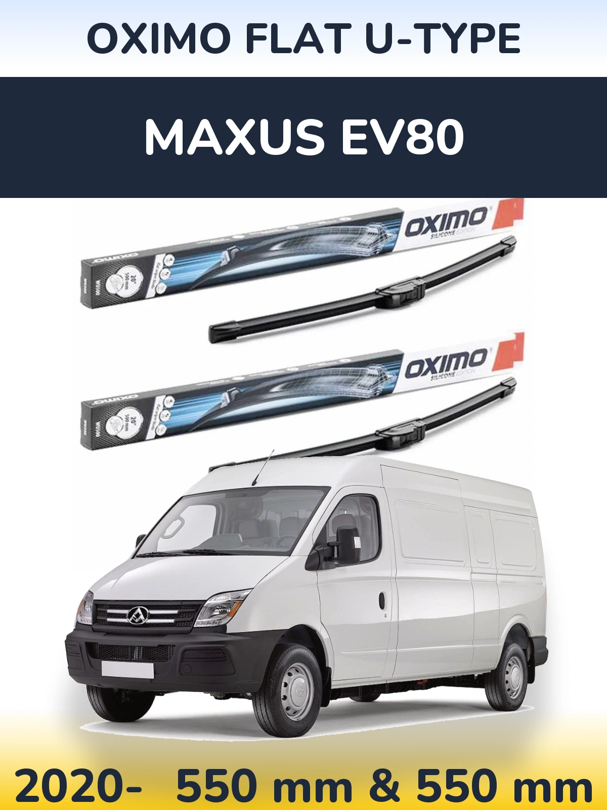 Torkarblad Oximo Flat U-type för Maxus EV80