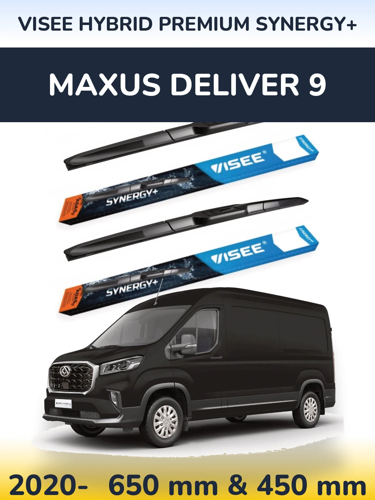 Torkarblad VISEE HYBRID PREMIUM SYNERGY+ för Maxus Deliver 9