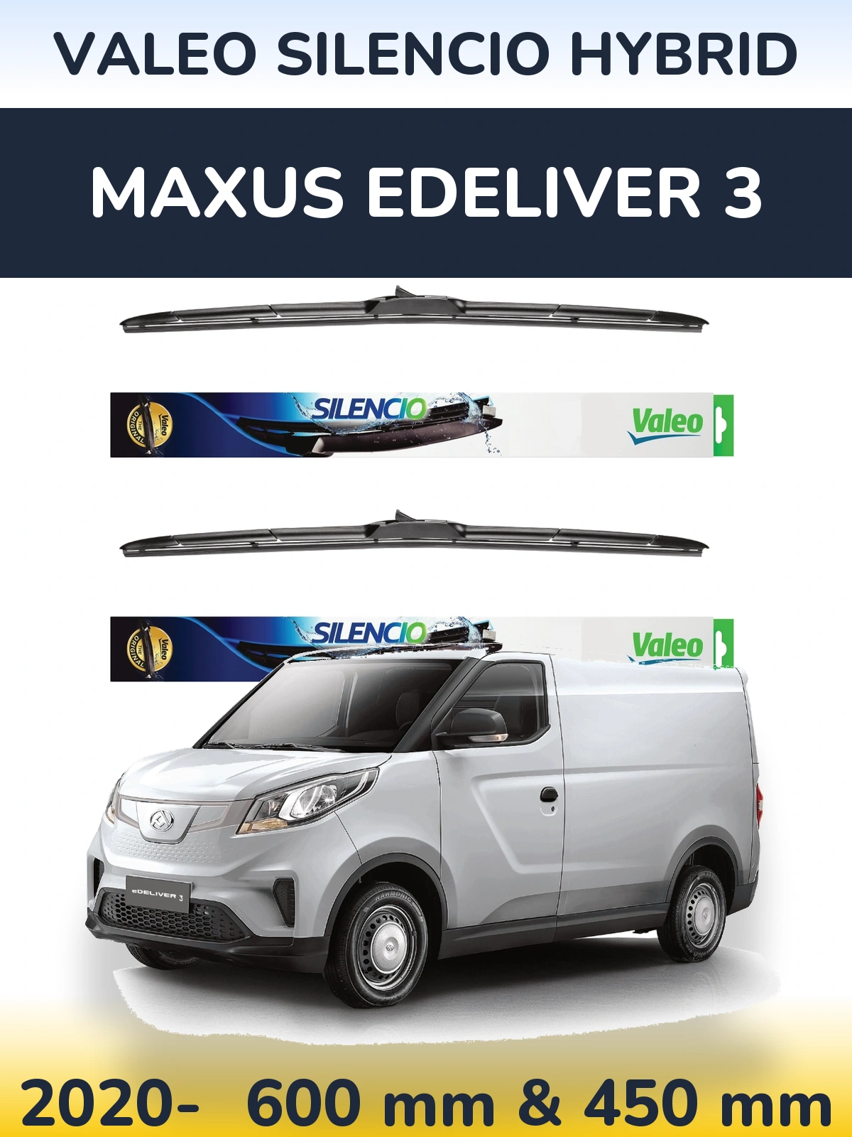 Torkarblad Valeo Silencio Hybrid för Maxus eDeliver 3