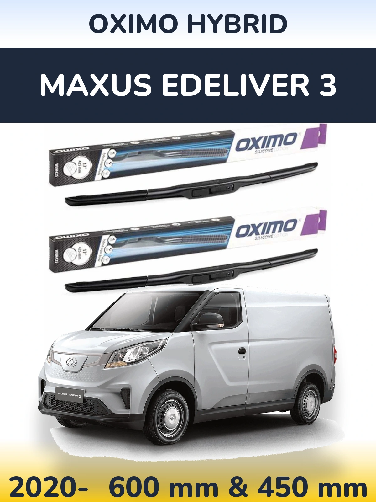 Torkarblad Oximo Hybrid för Maxus eDeliver 3