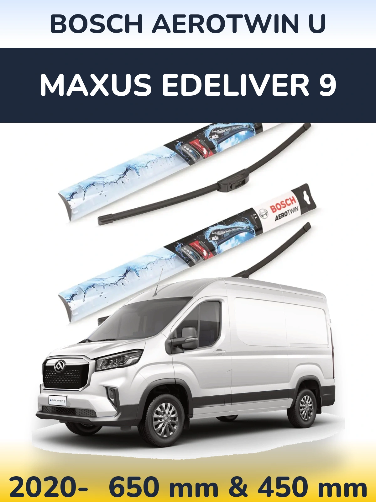Torkarblad BOSCH AeroTwin U för Maxus eDeliver 9