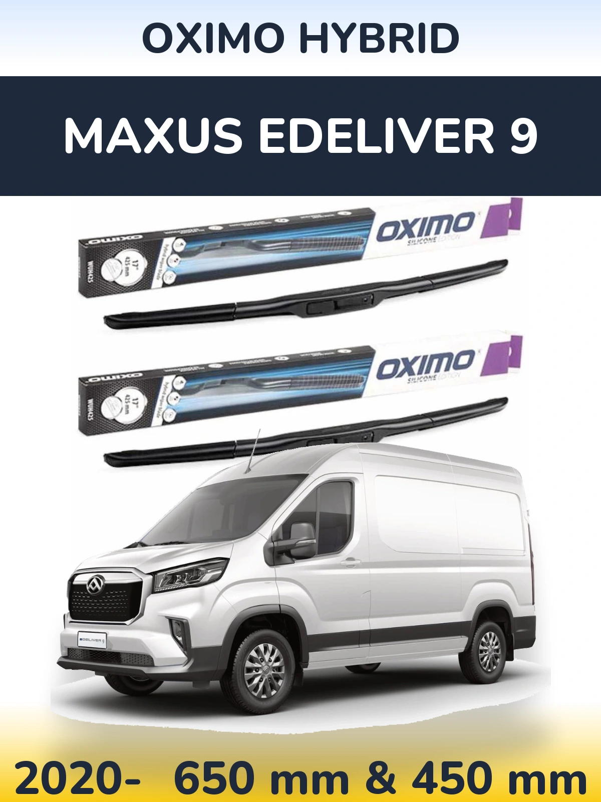 Torkarblad Oximo Hybrid för Maxus eDeliver 9