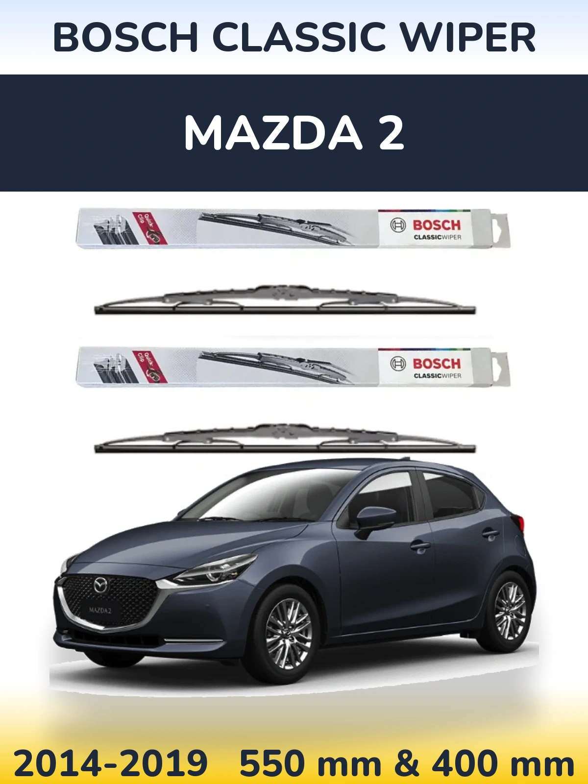 Torkarblad BOSCH Classic Wiper för Mazda 2