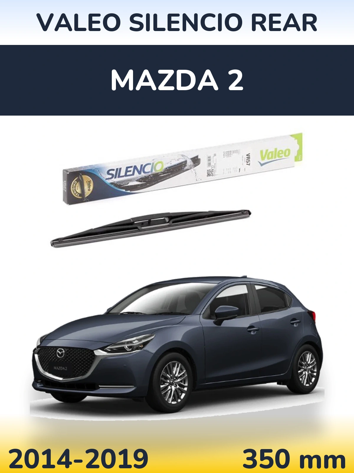 Torkarblad Valeo Silencio Rear för Mazda 2