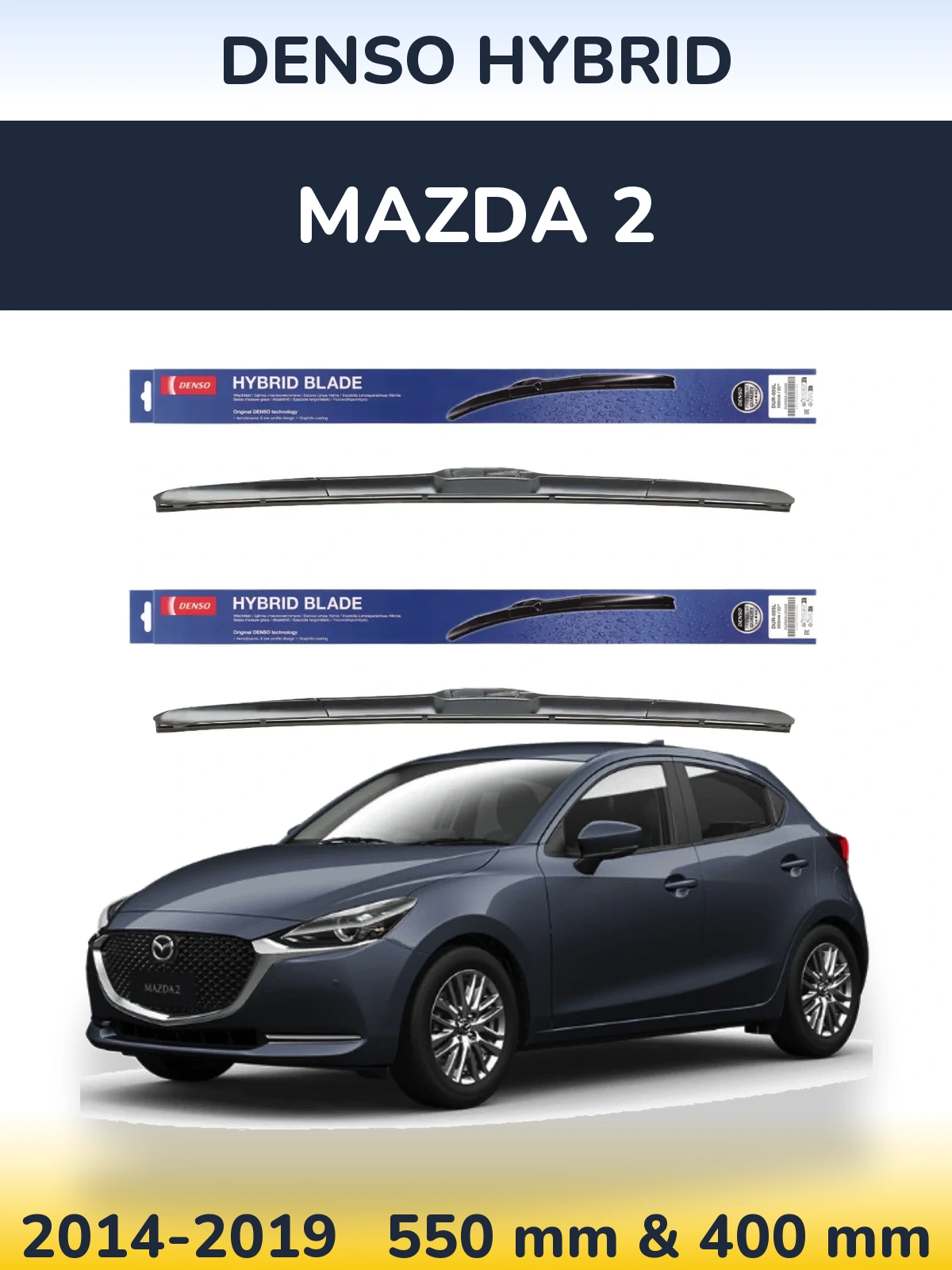 Torkarblad Denso Hybrid för Mazda 2