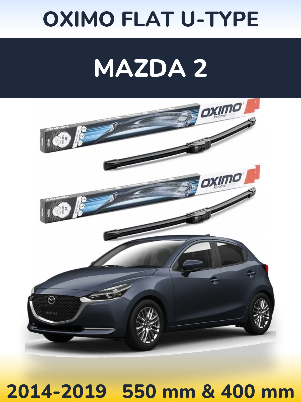 Torkarblad Oximo Flat U-type för Mazda 2