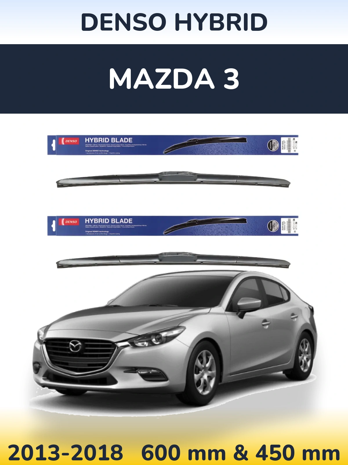Torkarblad Denso Hybrid för Mazda 3
