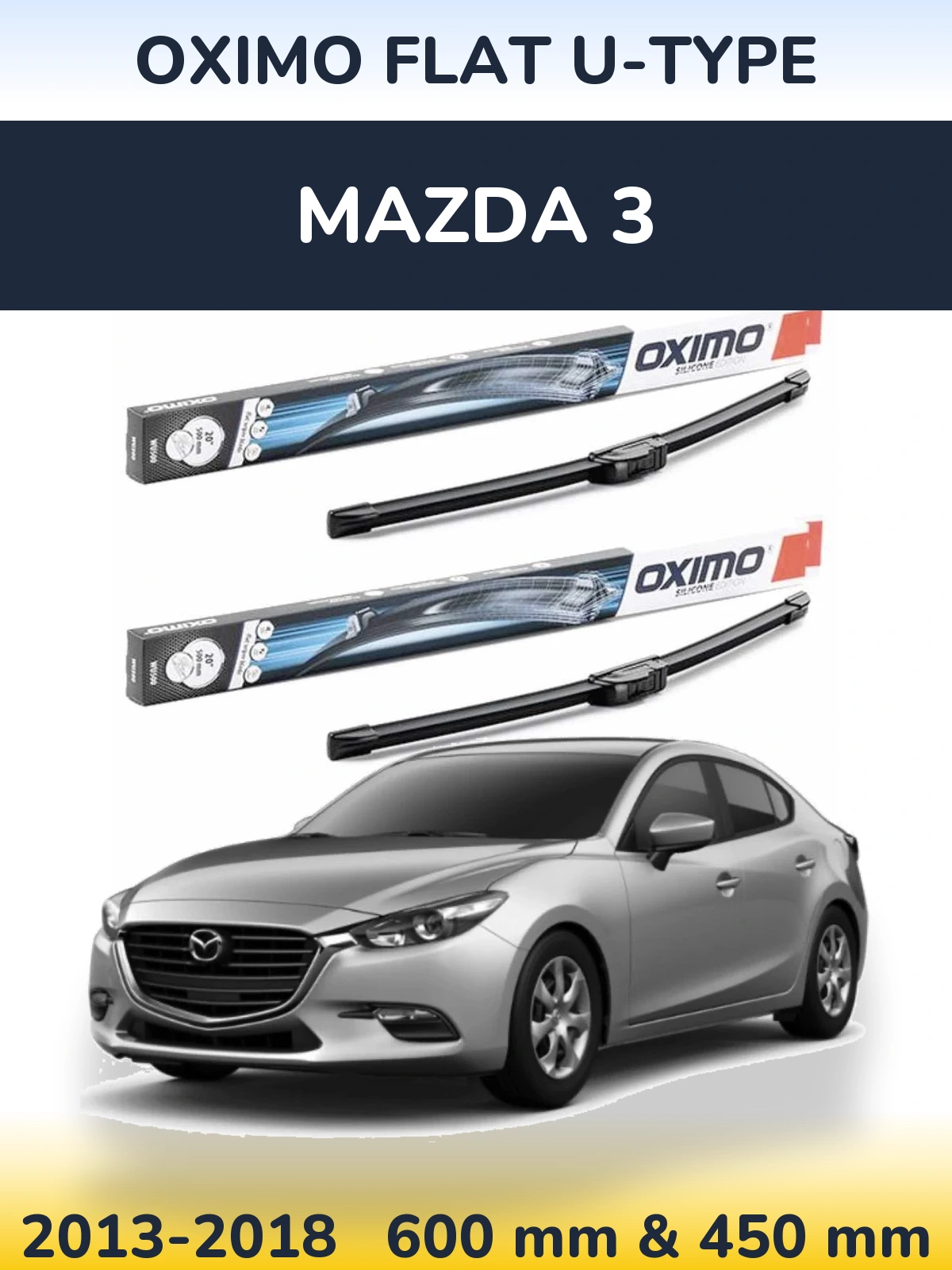 Torkarblad Oximo Flat U-type för Mazda 3