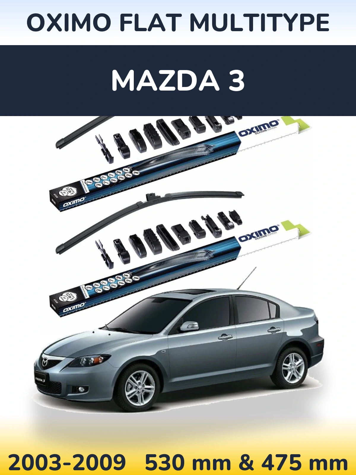Torkarblad Oximo Flat MultiType för Mazda 3