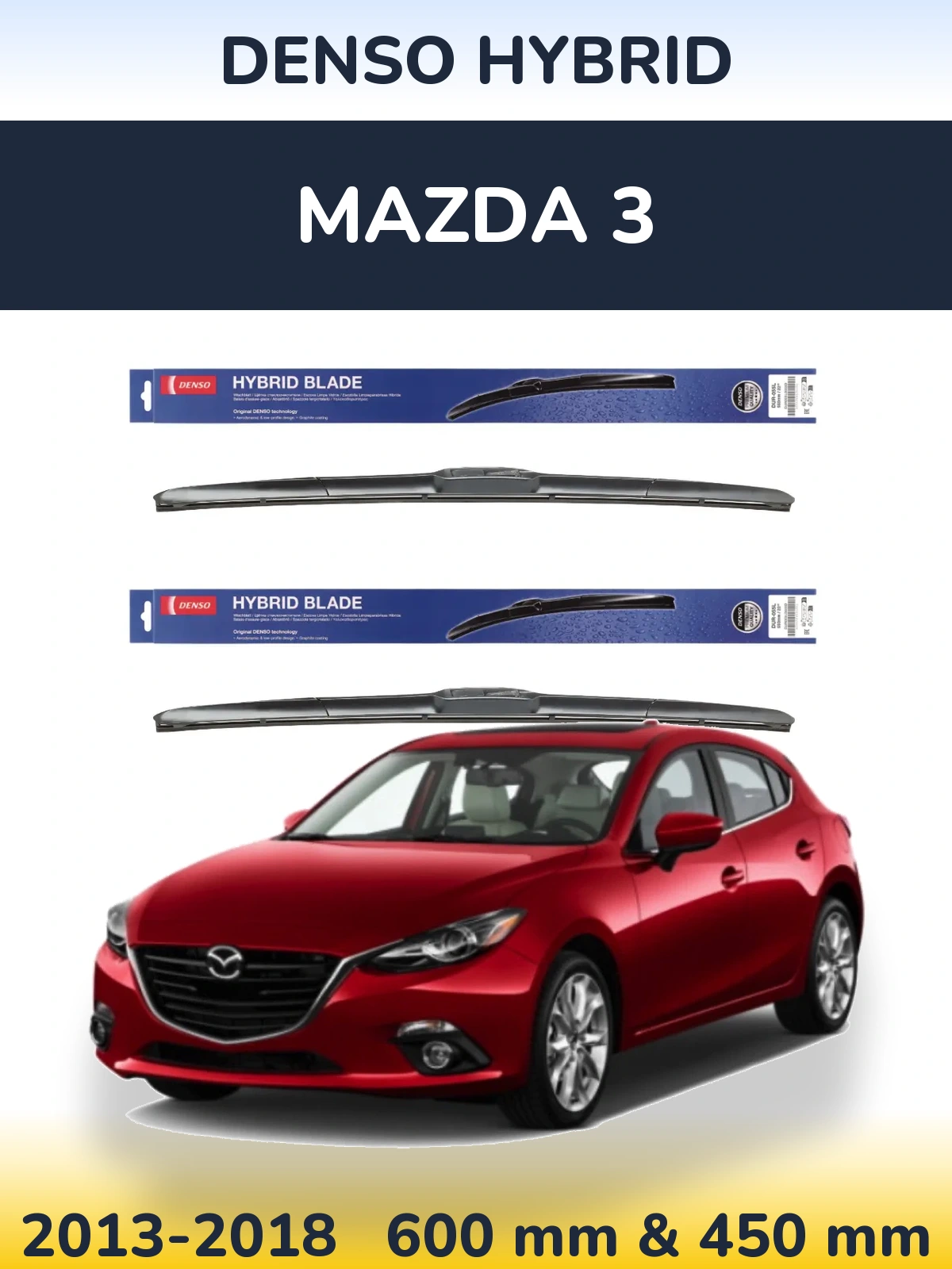 Torkarblad Denso Hybrid för Mazda 3