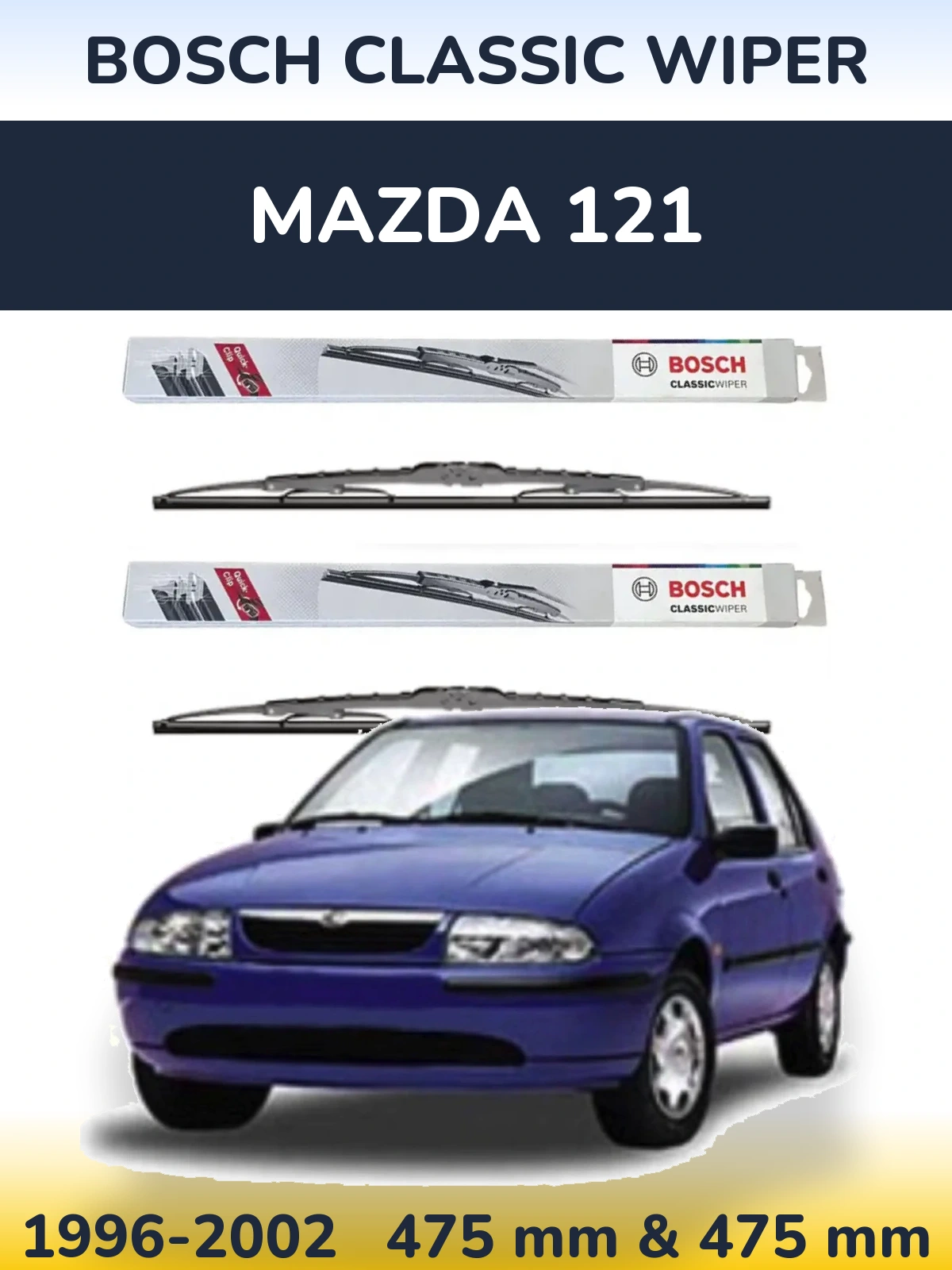 Torkarblad BOSCH Classic Wiper för Mazda 121