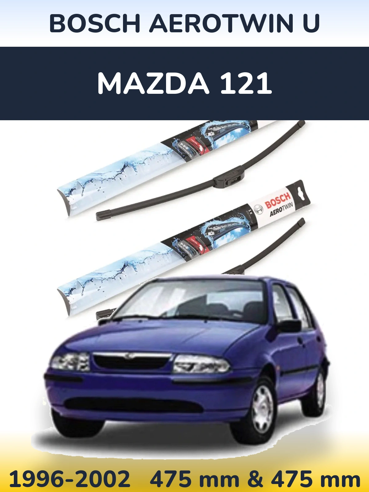Torkarblad BOSCH AeroTwin U för Mazda 121