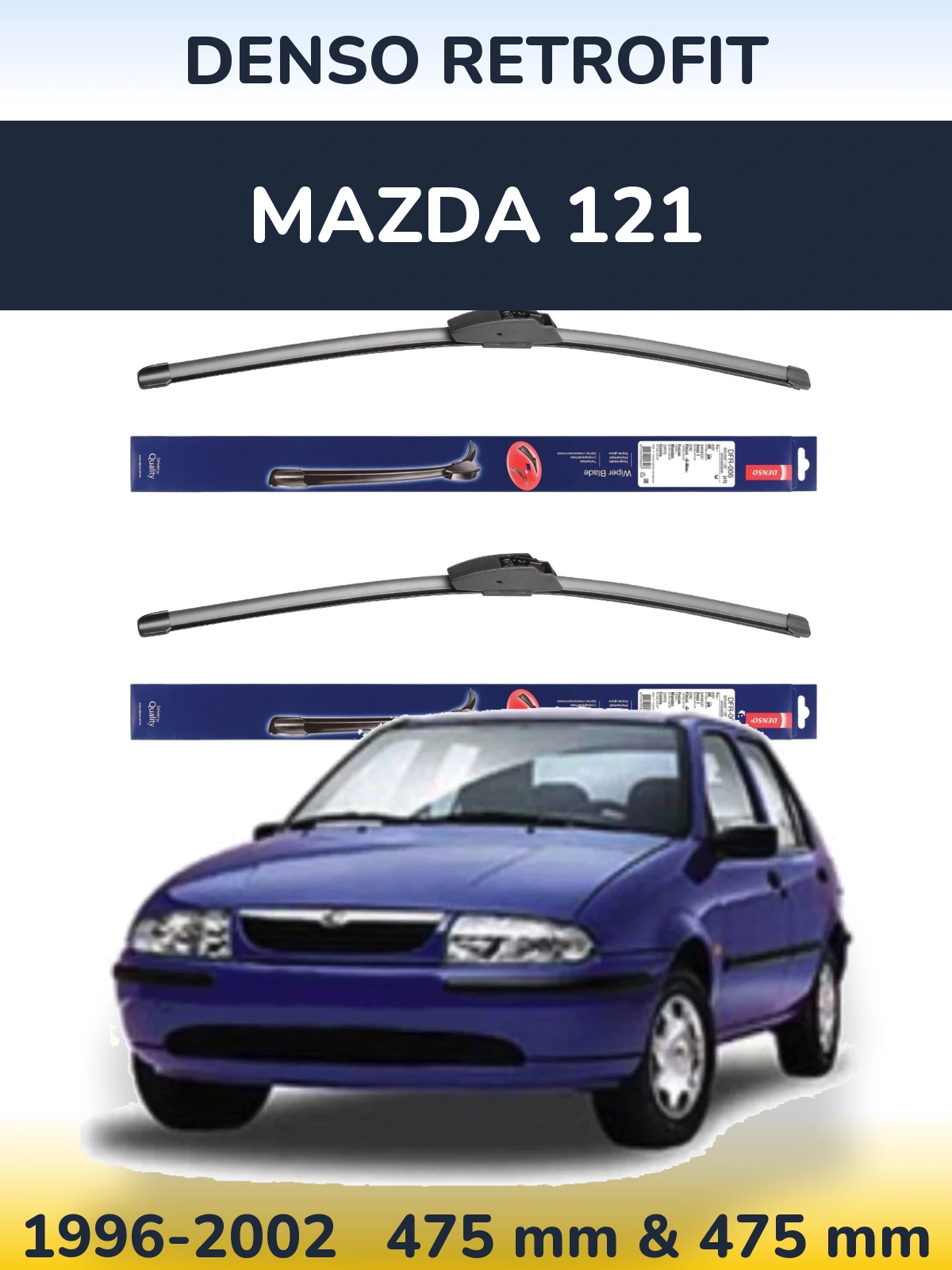 Torkarblad Denso Retrofit för Mazda 121