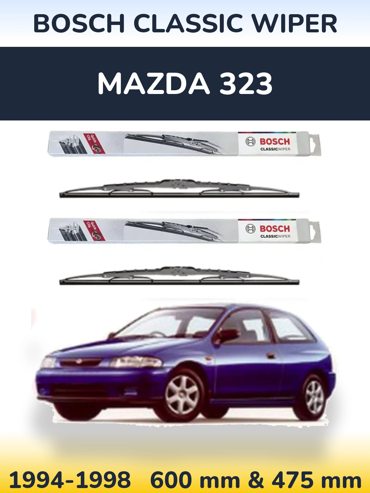 Torkarblad BOSCH Classic Wiper för Mazda 323